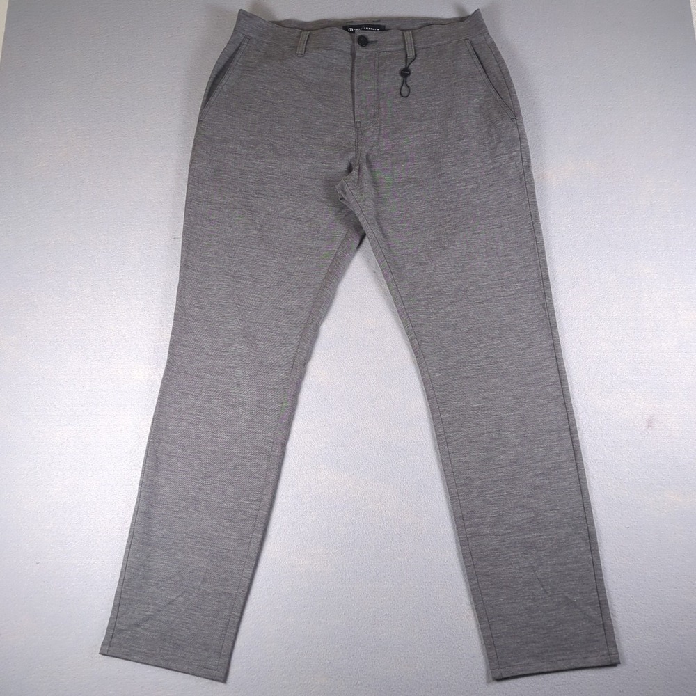 Travis Mathew Open to Close Tech Knit Pant Pants Mens 34x32 Heather Gray Casual